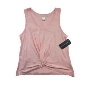 Melrose and Market Pink Twist Front Tank Top XS 100% Cotton New With Tag